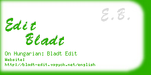 edit bladt business card